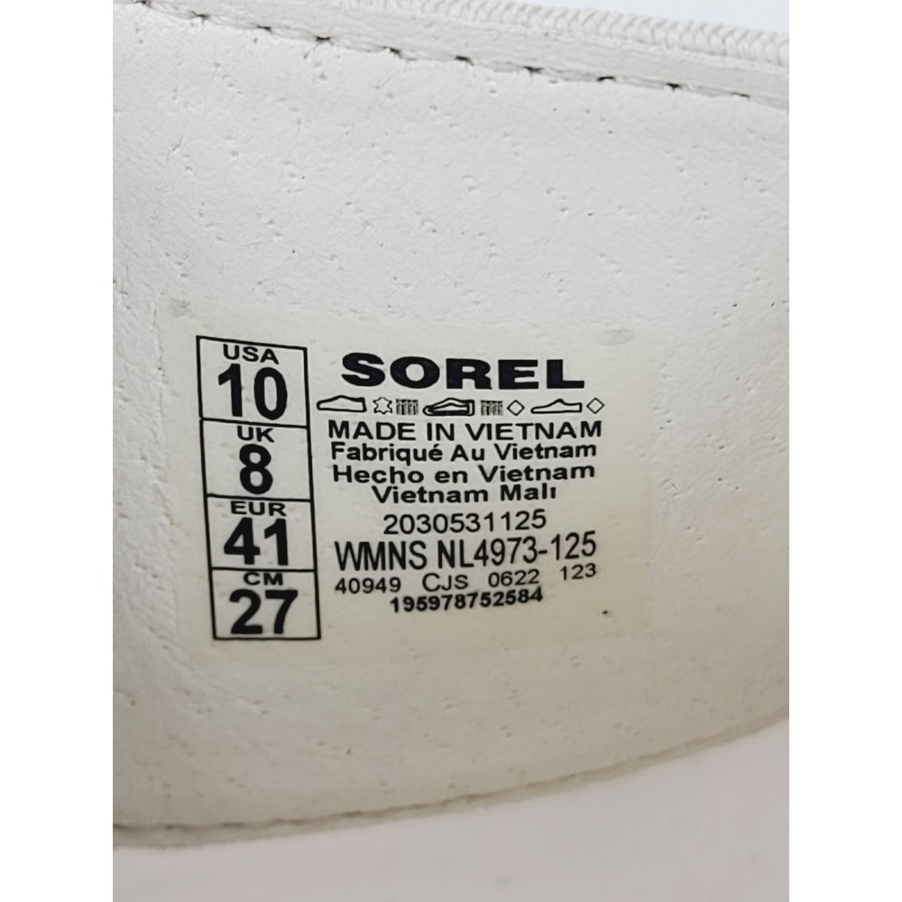 Sorel Slip On Open Toe Slide Sandal/ Platform Sandal Women's Size 10 White Cream - Picture 7 of 8